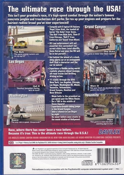 USA Driver - PS2 (B Grade) (Genbrug)